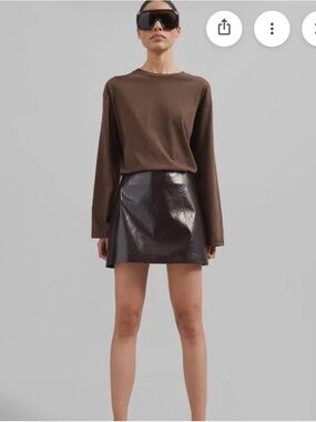 The Frankie Shop Brown Mini Skirt